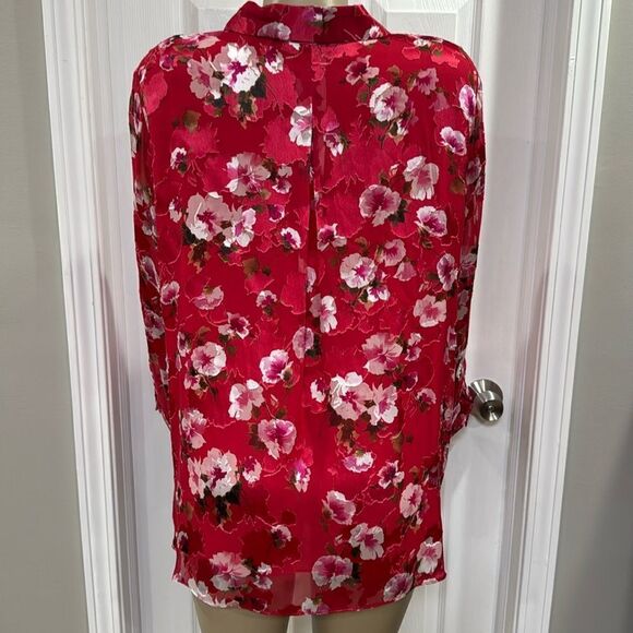 ELIE TAHARI PRIMROSE SHIRT PEONY MULTI - Picture 2 of 14